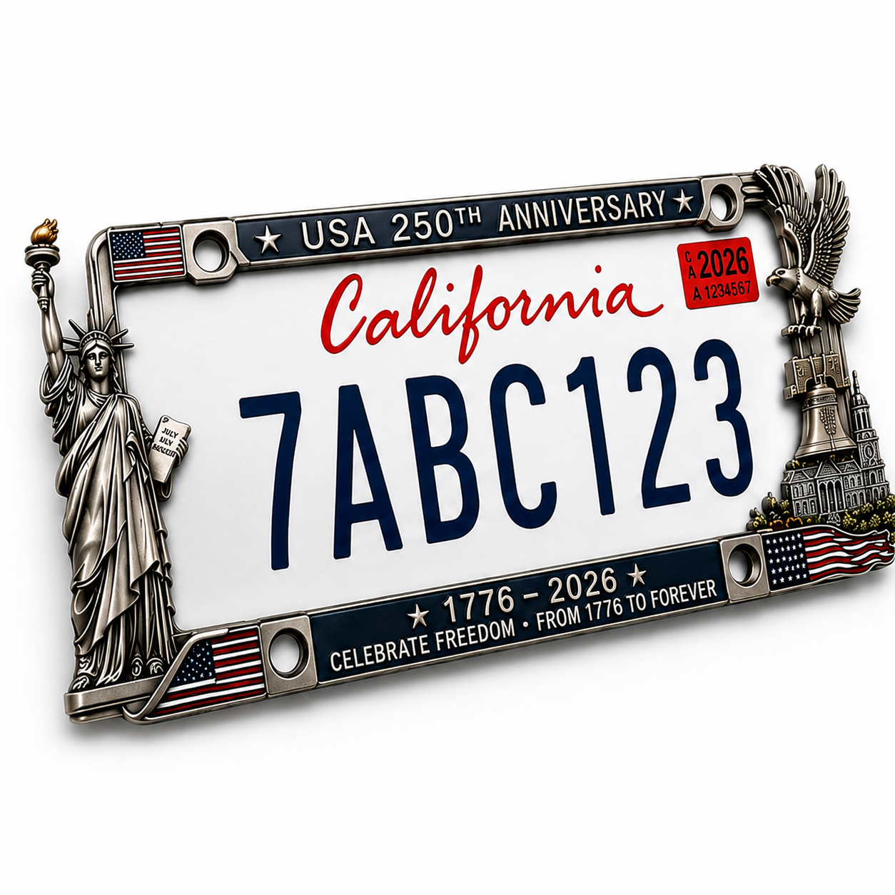 🔥 Father's Day 60% OFF! - 🇺🇸 250th Anniversary Commemorative License Plate Frame🗽