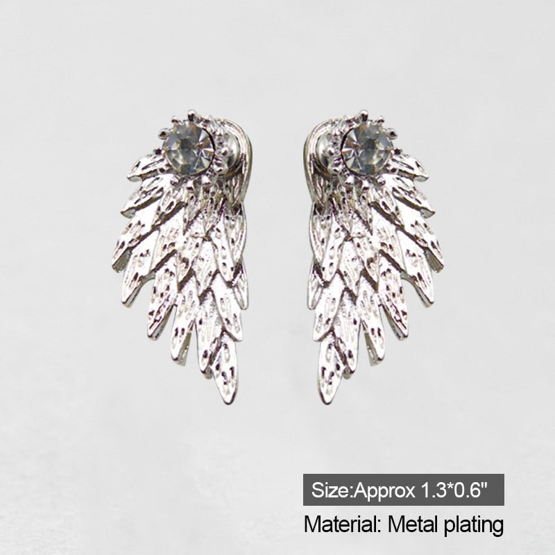 '' I Will Be Always Here With You '' Angel Wing Earrings