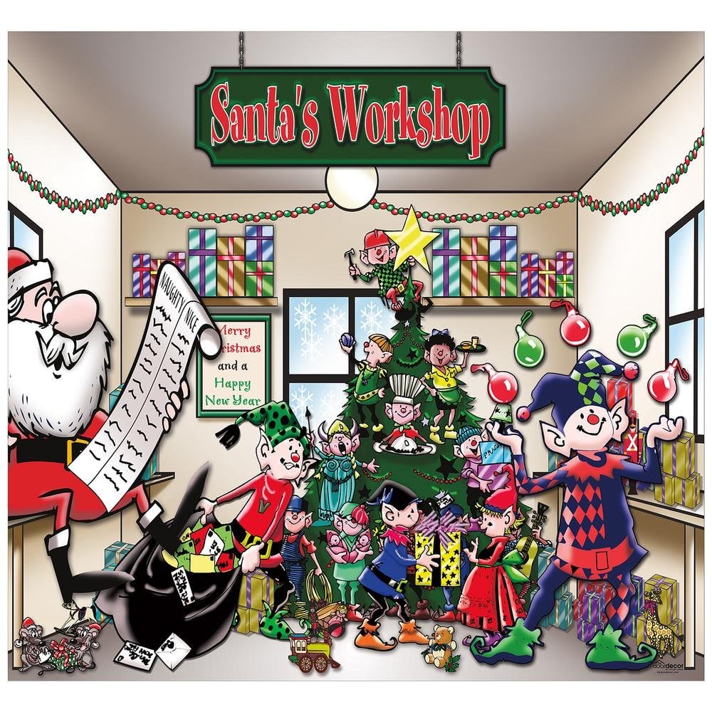 Santa's Workshop Garage Door