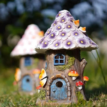🧚‍Solar Resin Fairy Flower House Lamp Courtyard Decoration💖