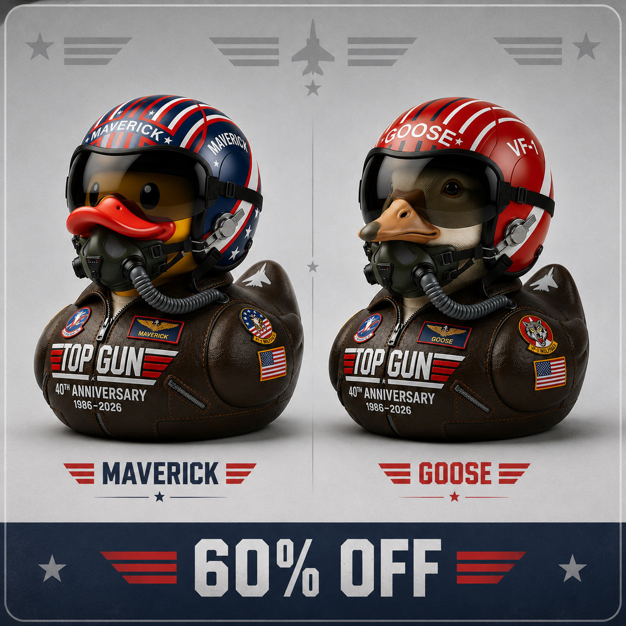 🔥🔥Father's Day 60% Off -40th Anniversary Maverick Pilot Duck