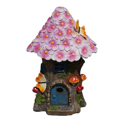 🧚‍Solar Resin Fairy Flower House Lamp Courtyard Decoration💖