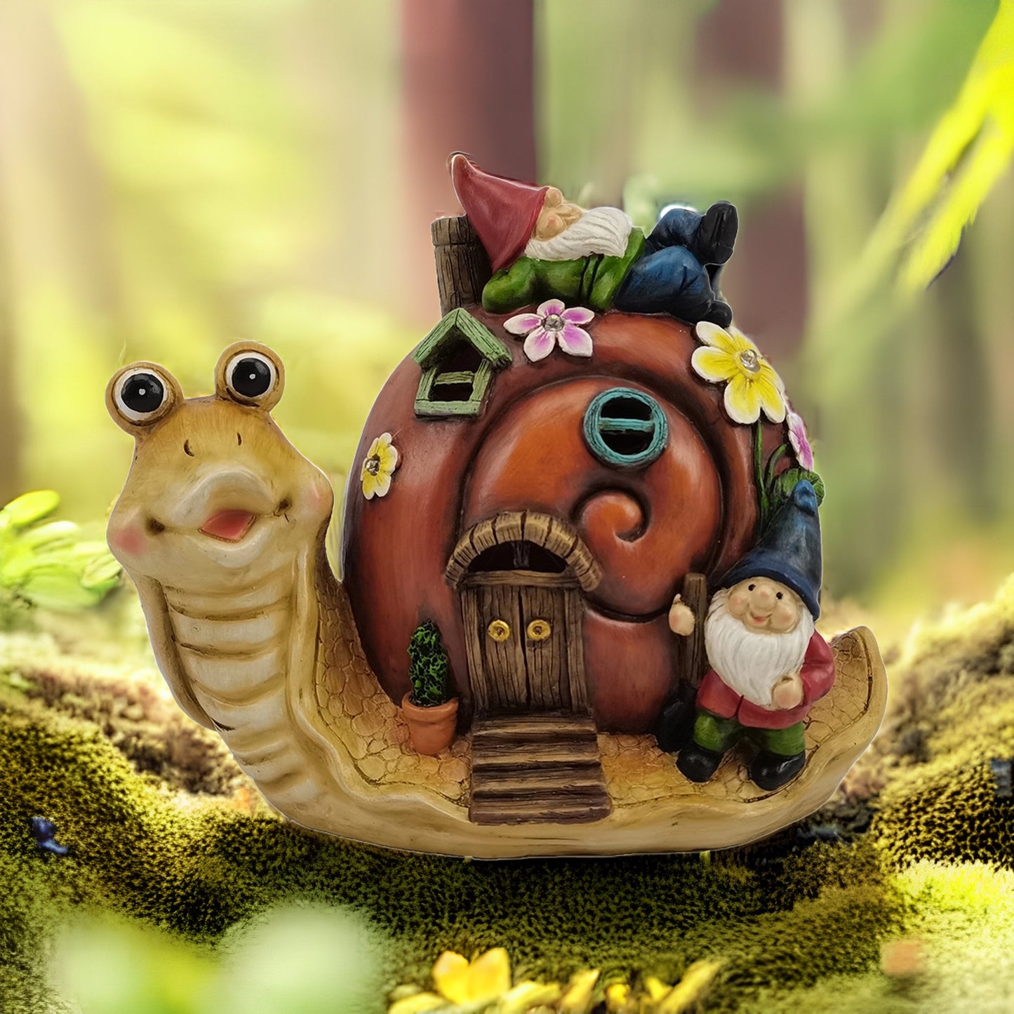 Solar Snail Statue Light