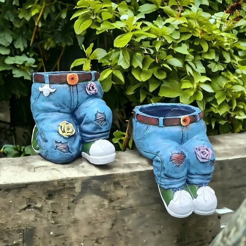 🔥Last Day 50% OFF🔥Uniquely Crafted Denim Flower Pots