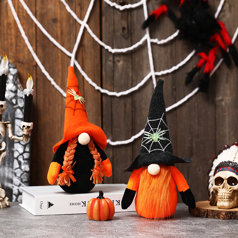 Halloween Witch Hat Spider Gnome