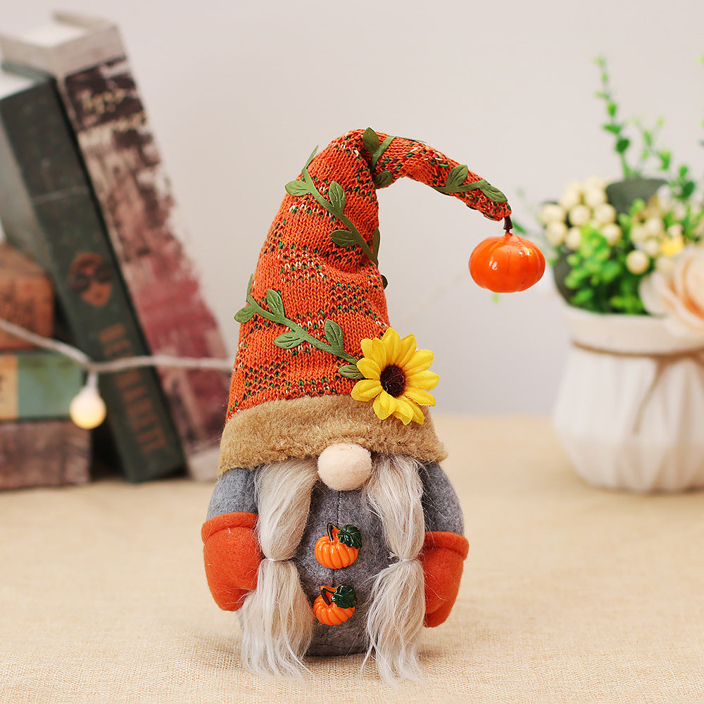 Orange Pumpkin Gnome