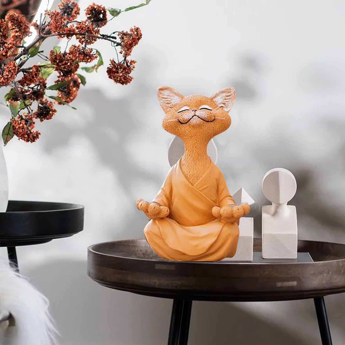 Glückliche Buddha-Katze 