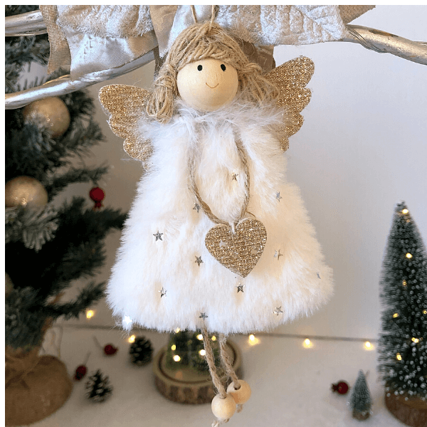 Handgemachte Weihnachtsengel-Sterne