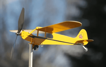 💐VORVERKAUF ZUM MUTTERTAG💝 Wetterfahne für Flugzeuge des Typs Piper J3 Cub