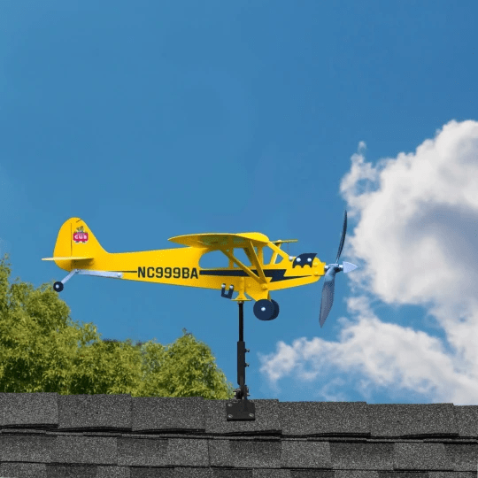 💐VORVERKAUF ZUM MUTTERTAG💝 Wetterfahne für Flugzeuge des Typs Piper J3 Cub