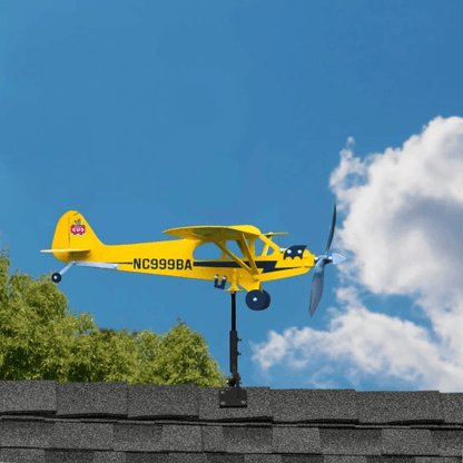 💐VORVERKAUF ZUM MUTTERTAG💝 Wetterfahne für Flugzeuge des Typs Piper J3 Cub