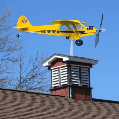 💐VORVERKAUF ZUM MUTTERTAG💝 Wetterfahne für Flugzeuge des Typs Piper J3 Cub