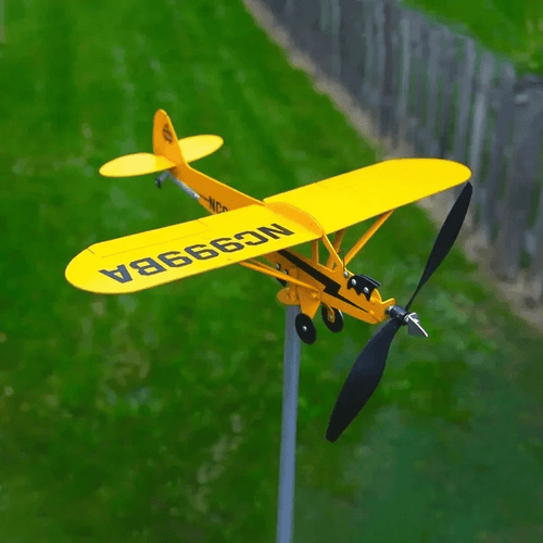 💐VORVERKAUF ZUM MUTTERTAG💝 Wetterfahne für Flugzeuge des Typs Piper J3 Cub