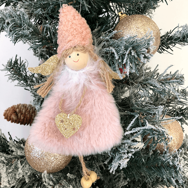 Handgemachte Weihnachtsengel mit Hut 