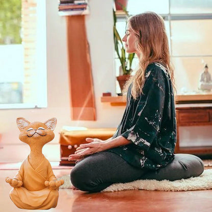 Glückliche Buddha-Katze 