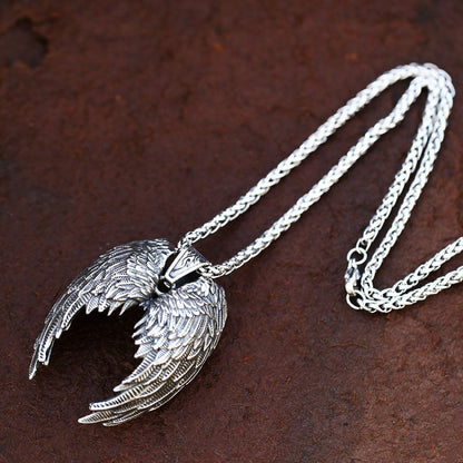 '' Let your dreams be your wings '' Angel Wing Necklace