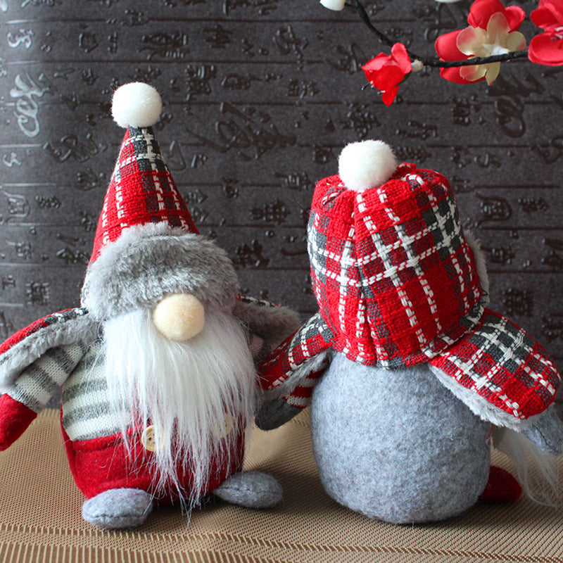 Christmas Plaid Hat Gnome