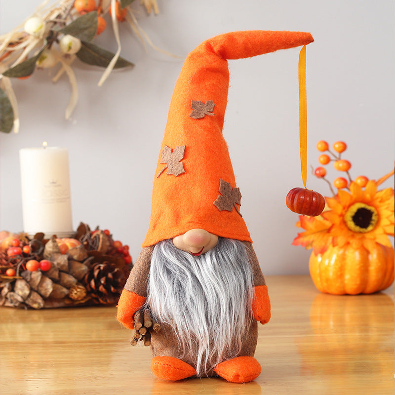 Harvest Sunflower Pumpkin Gnome