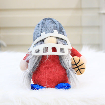 Round Rugby Cap Sport Gnome