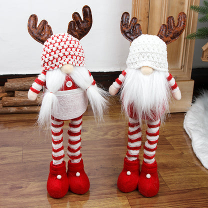 Retractable Spring Legs Reindeer Gnome