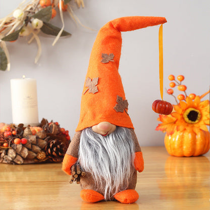 Harvest Sunflower Pumpkin Gnome