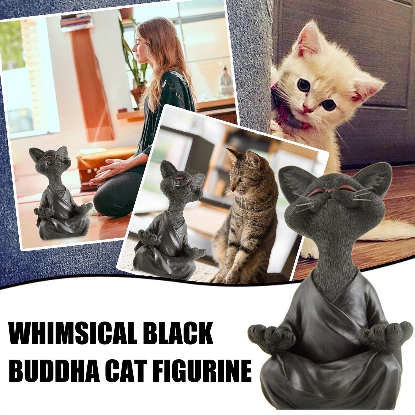 Glückliche Buddha-Katze 