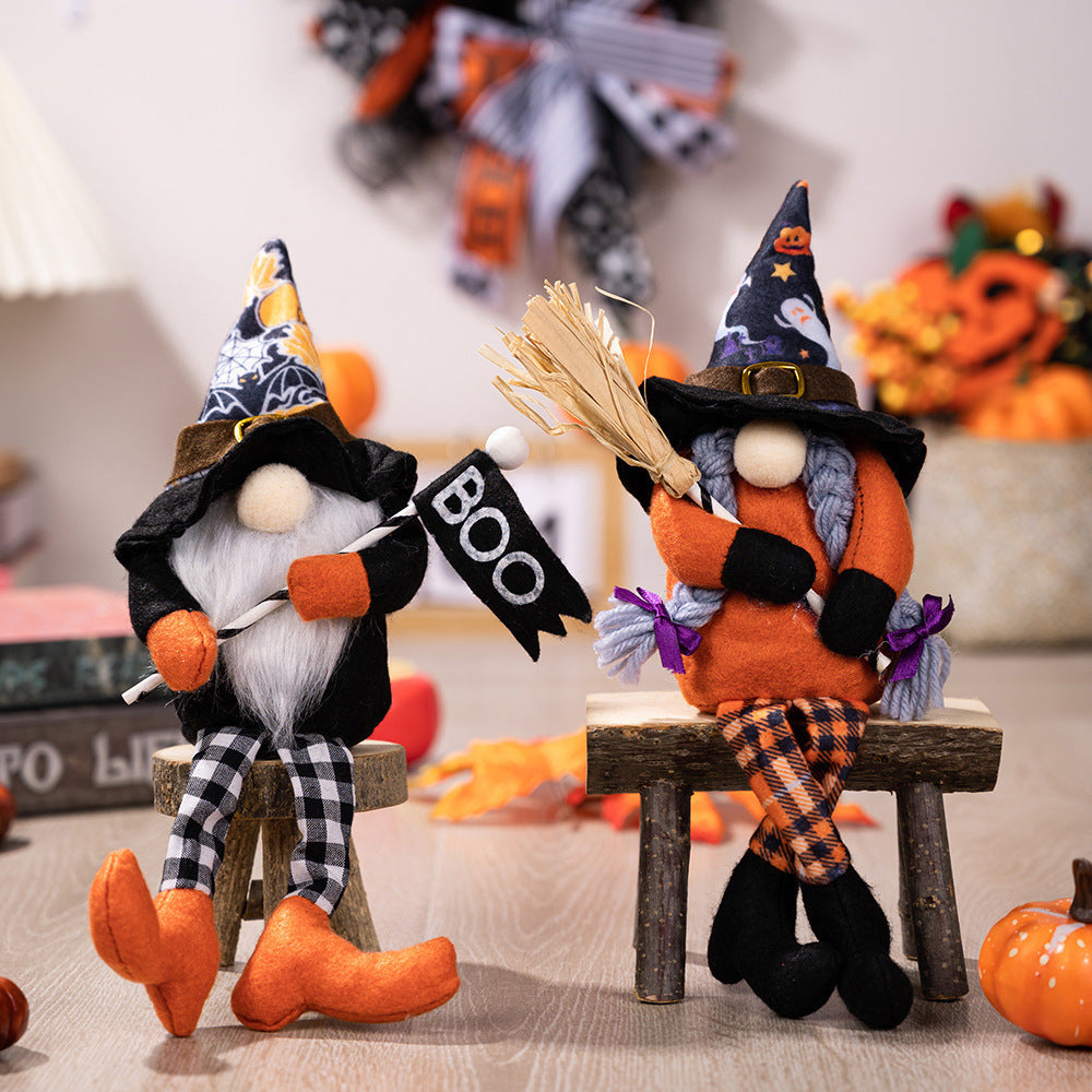 Halloween Witch Hat Leggy Gnome