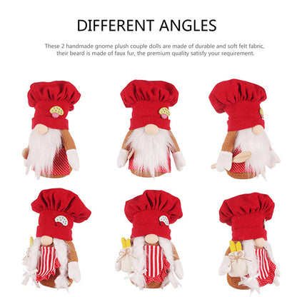 Red Knit Kitchen Chef Gnome