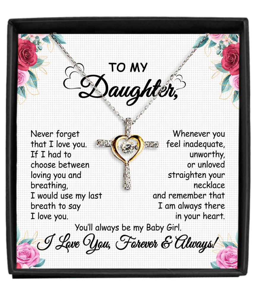 Cross Dancing Necklace With Message Card