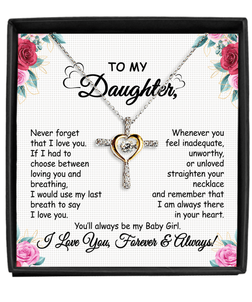Cross Dancing Necklace With Message Card