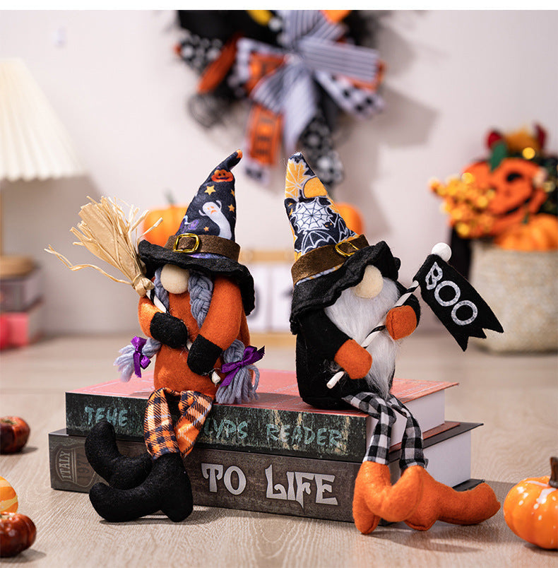 Halloween Witch Hat Leggy Gnome