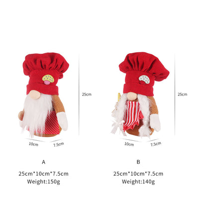 Red Knit Kitchen Chef Gnome