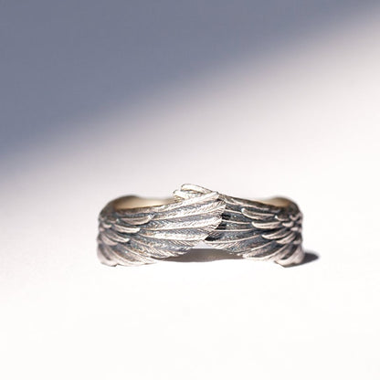 '' I Will Be Always Here With You '' Angel Wing Ring