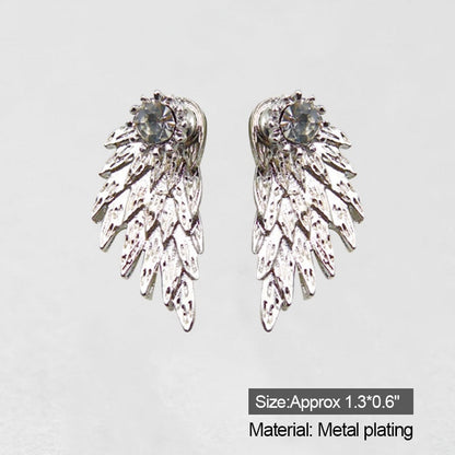 '' I Will Be Always Here With You '' Angel Wing Earrings