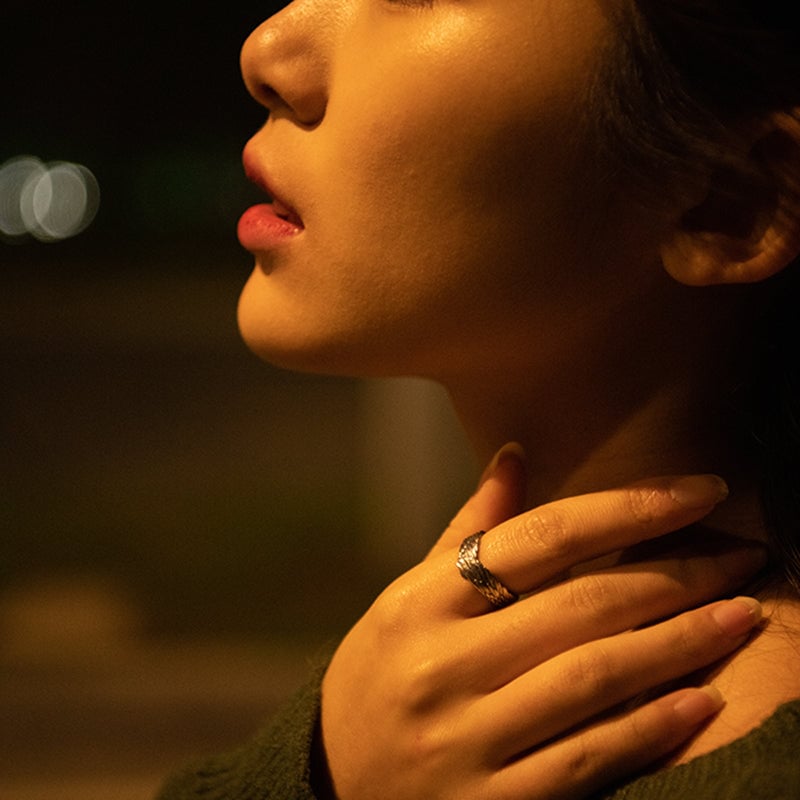 '' I Will Be Always Here With You '' Angel Wing Ring