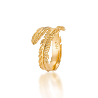 '' I Will Be Always Here With You '' Plume Ring