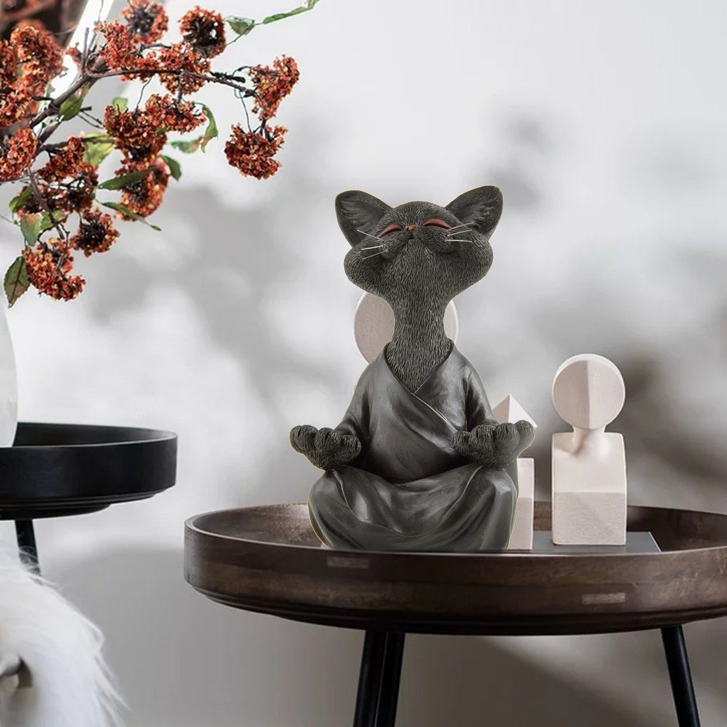 Glückliche Buddha-Katze 
