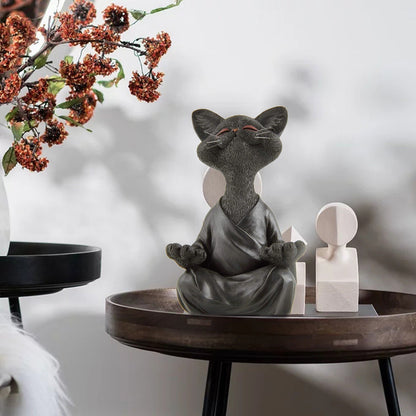 Glückliche Buddha-Katze 