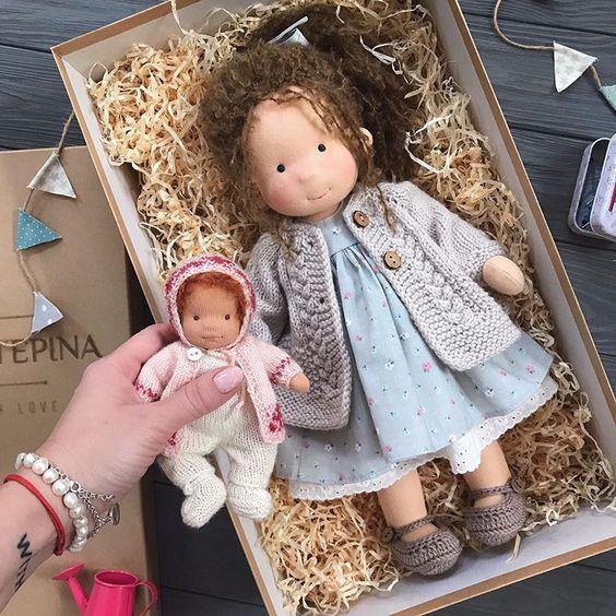 Handmade Knitted Doll - Carlin