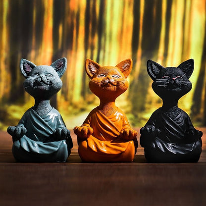 Glückliche Buddha-Katze 