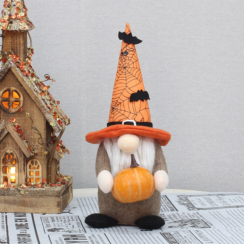Halloween Pumpkin Bat Gnome