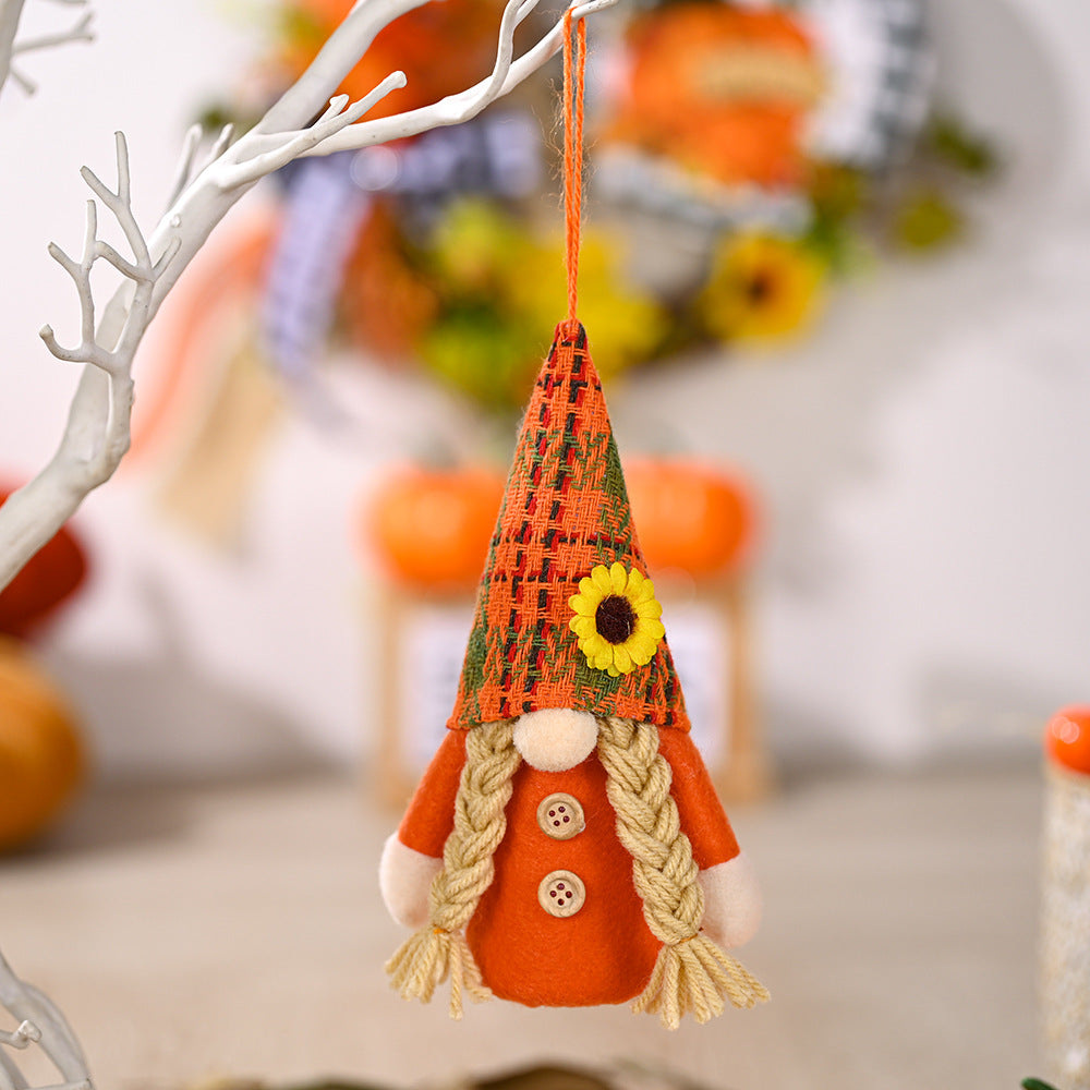 4 Pcs Sunflower Lighted Hanging Gnomes