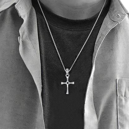 '' Shining like diamonds '' Cross Pendant Necklace