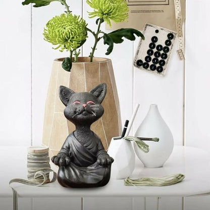 Glückliche Buddha-Katze 