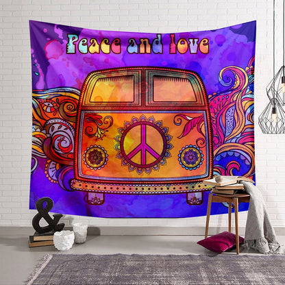 🎁Peace Bus Style Wall Hanging Blanket ( 49% OFF Today )