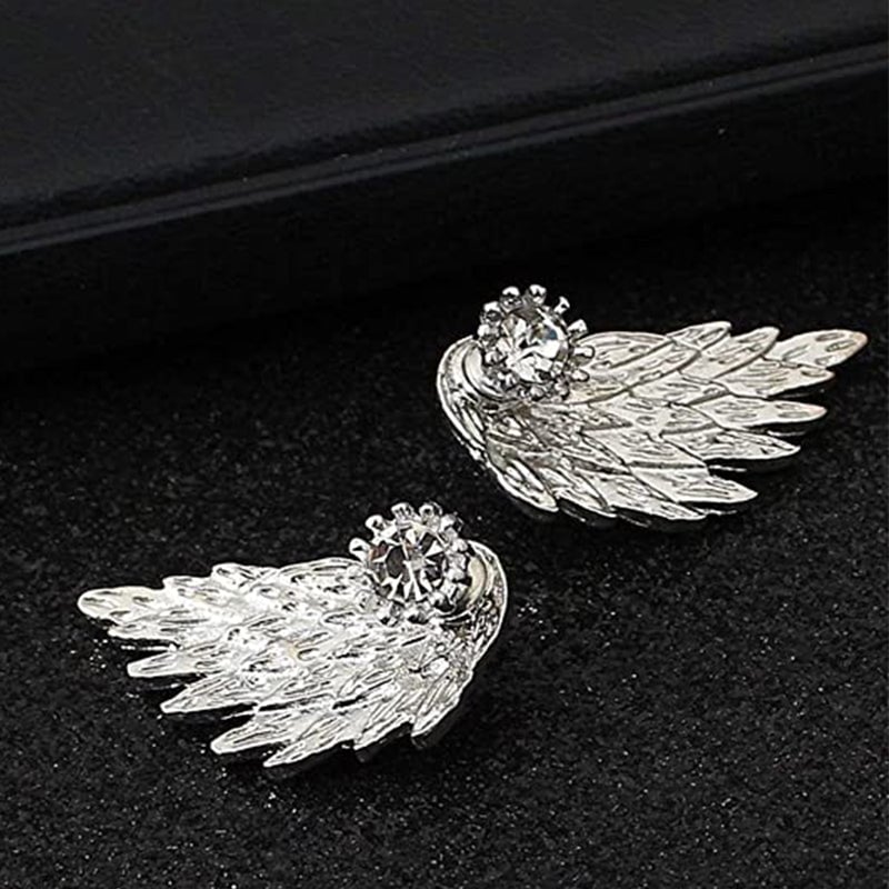 '' I Will Be Always Here With You '' Angel Wing Earrings