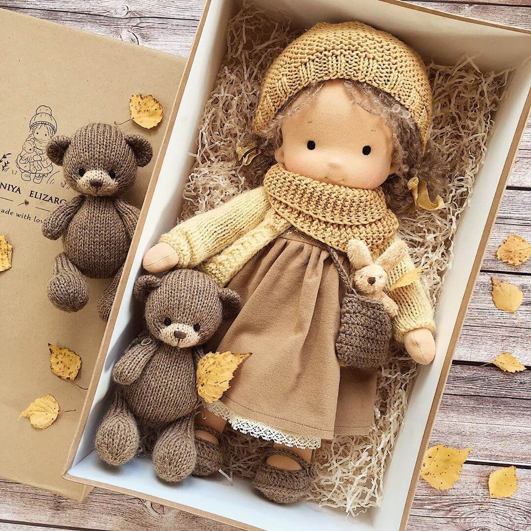 Handmade Knitted Doll - Selena