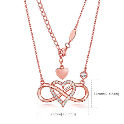 ''I Love You To Infinity And Beyond '' Infinity Love Necklace