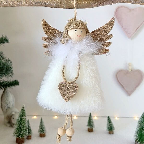 Handgemachte Weihnachtsengel-Sterne